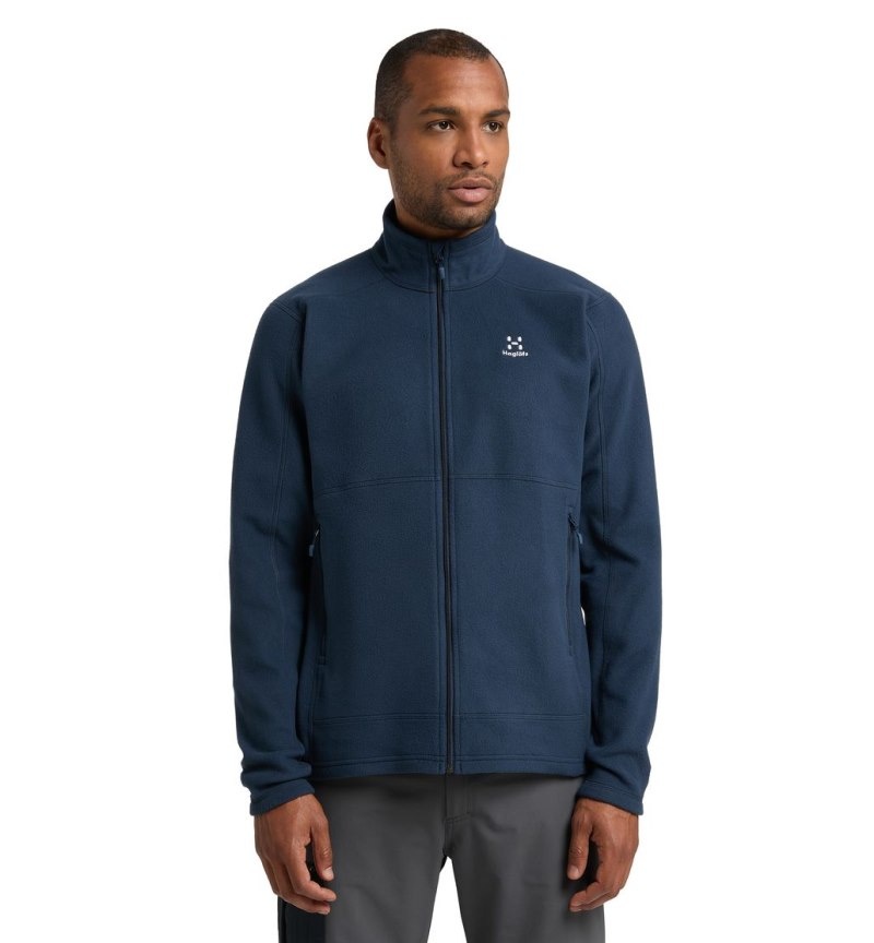 Men's Haglöfs Buteo Mid Jacket Fleece Jackets Blue Canada | NT27-789