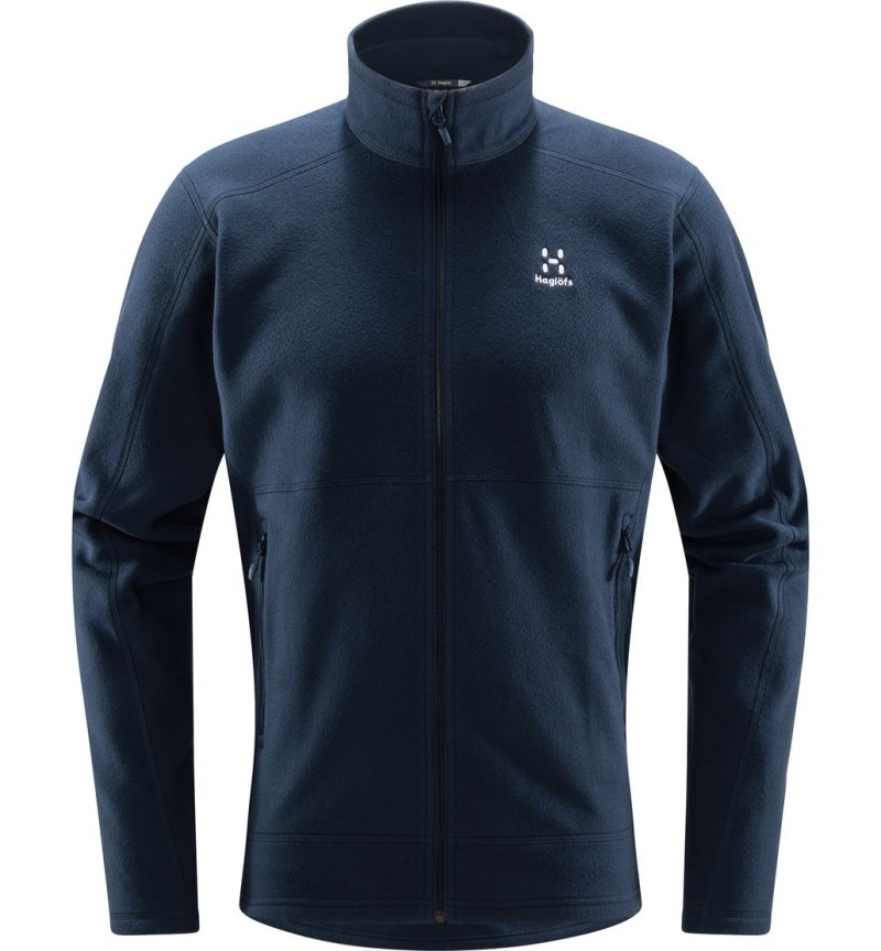 Men's Haglöfs Buteo Mid Jacket Fleece Jackets Blue Canada | NT27-789