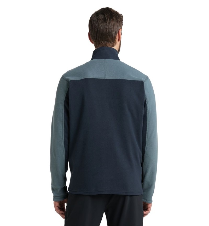 Men's Haglöfs Buteo Mid Jacket Fleece Jackets Blue / Blue Canada | UJ01-871