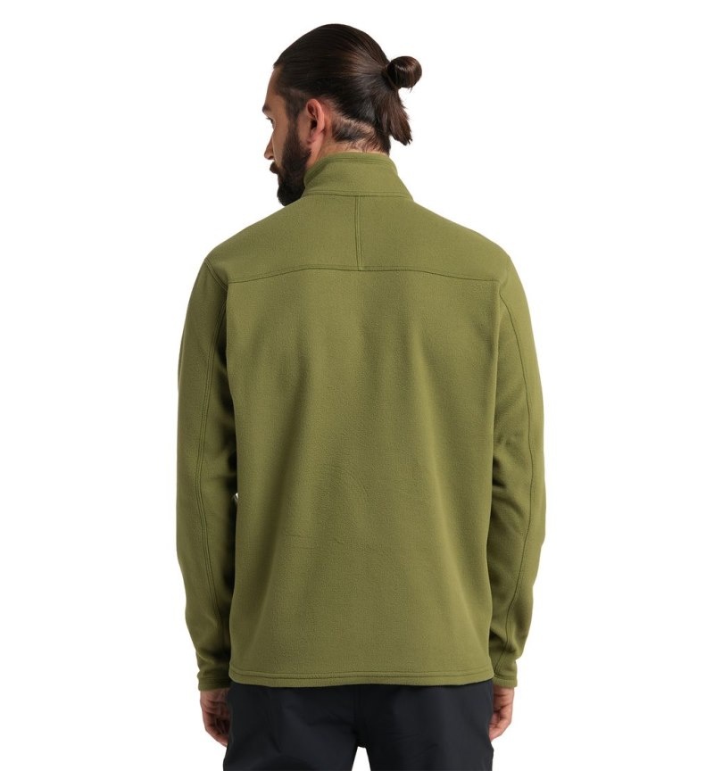 Men's Haglöfs Buteo Mid Jacket Fleece Jackets Olive Green Canada | GJ56-894