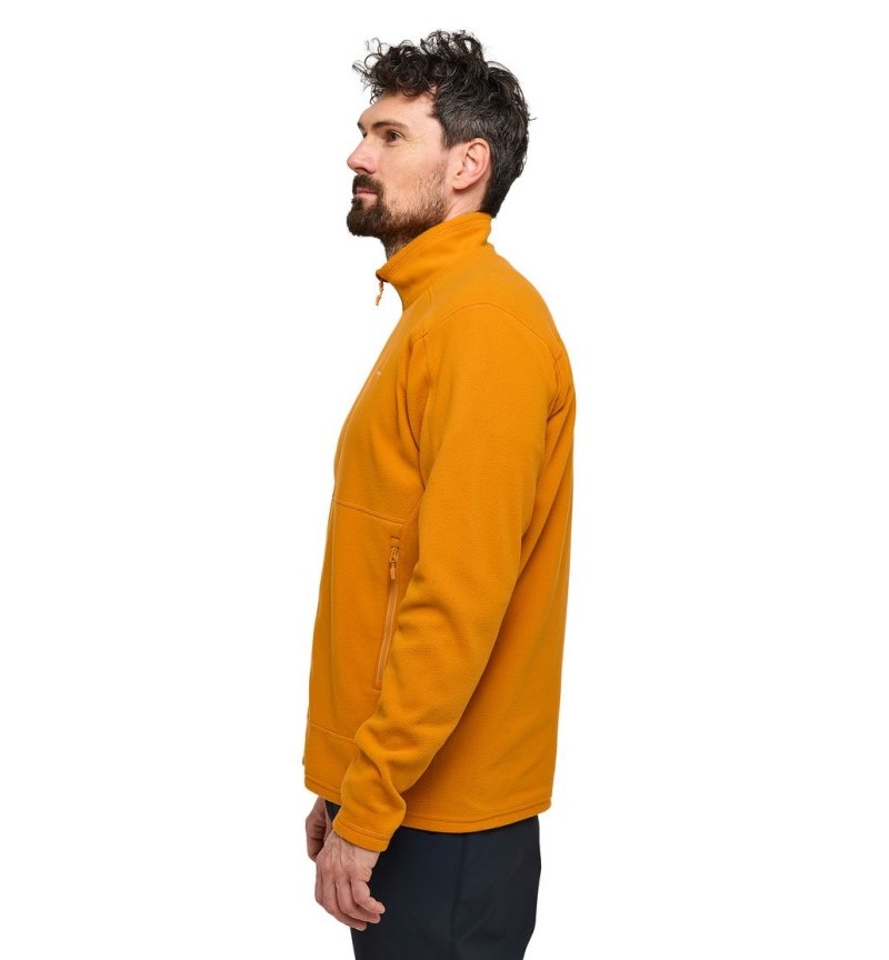 Men's Haglöfs Buteo Mid Jacket Fleece Jackets Yellow Canada | DM90-166