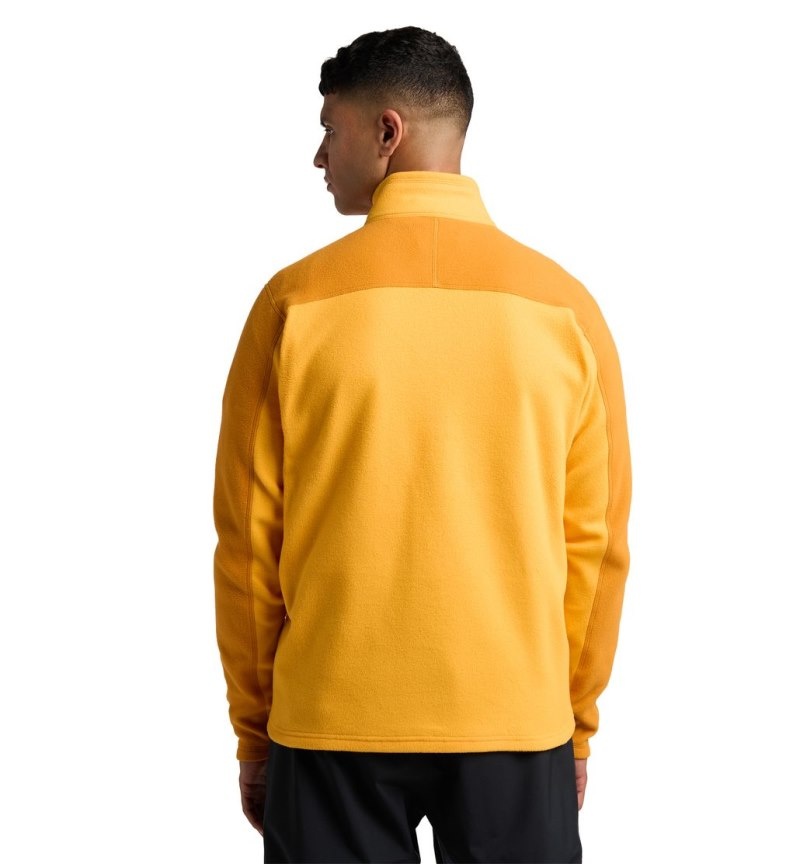 Men's Haglöfs Buteo Mid Jacket Fleece Jackets Yellow / Yellow Canada | QG20-553