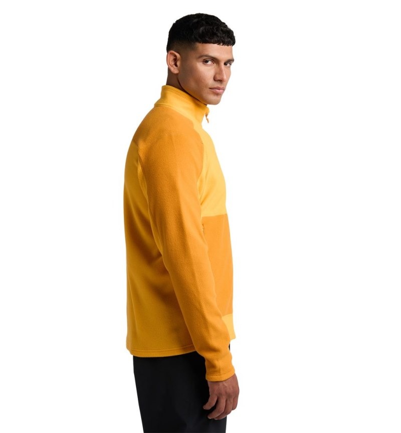 Men's Haglöfs Buteo Mid Jacket Fleece Jackets Yellow / Yellow Canada | QG20-553