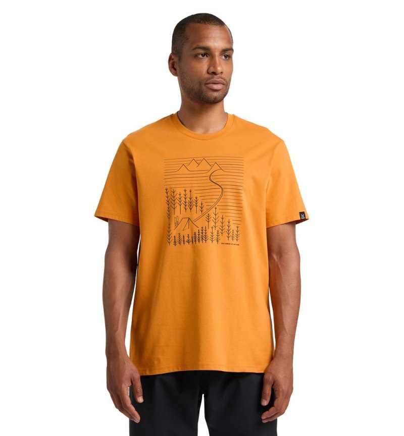 Men's Haglöfs Camp Tee T Shirts Yellow Canada | TB46-399