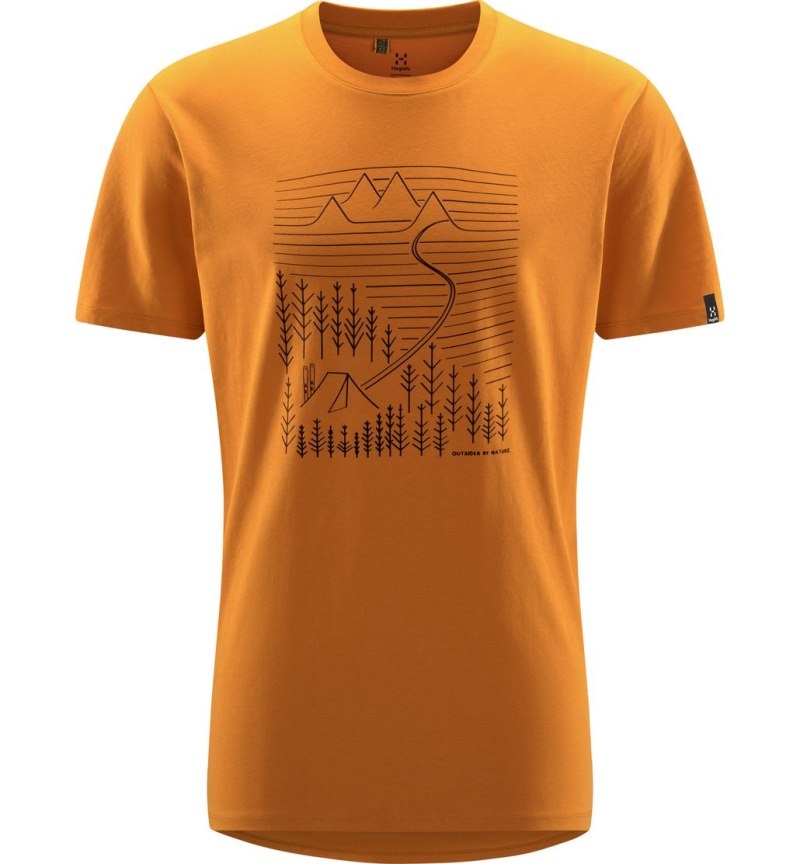 Men's Haglöfs Camp Tee T Shirts Yellow Canada | TB46-399