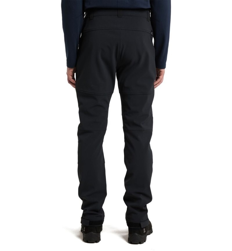 Men's Haglöfs Chilly Softshell Pant Softshell Trousers Black Canada | TU35-584