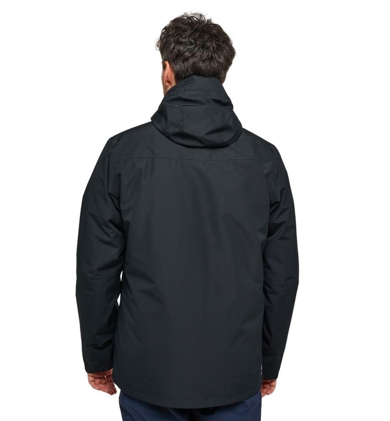 Men's Haglöfs Ek 3-in-1 Proof Jacket Windbreaker Black Canada | HR20-240