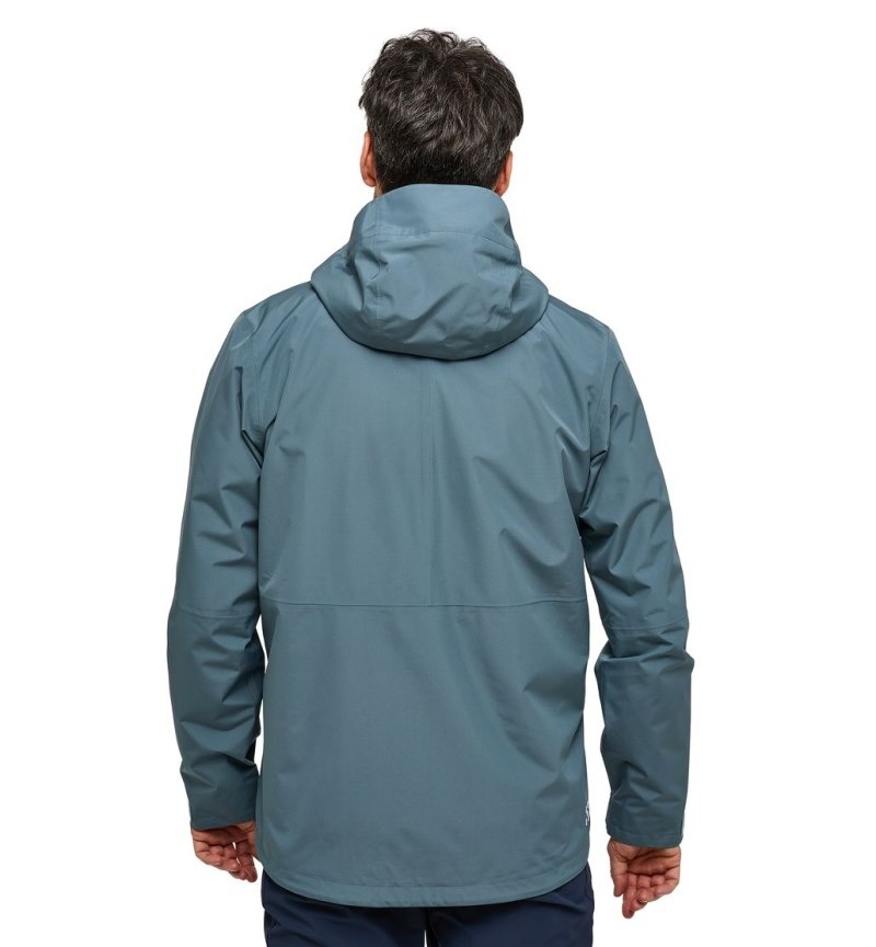 Men's Haglöfs Finch Proof Jacket Windbreaker Blue Canada | TY48-680