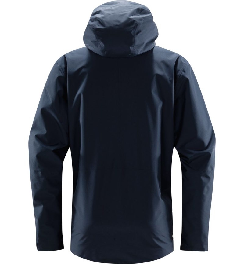 Men's Haglöfs Finch Proof Jacket Windbreaker Blue Canada | NN75-263