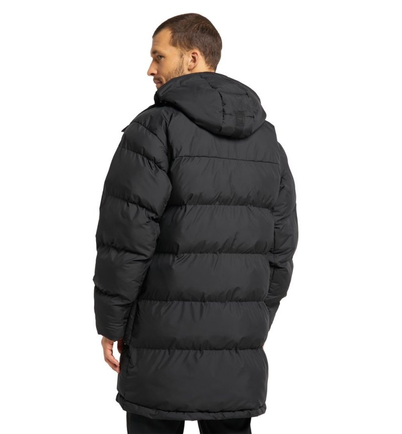 Men's Haglöfs Floda Mimic Parka Insulated Jackets Black Canada | YM98-927