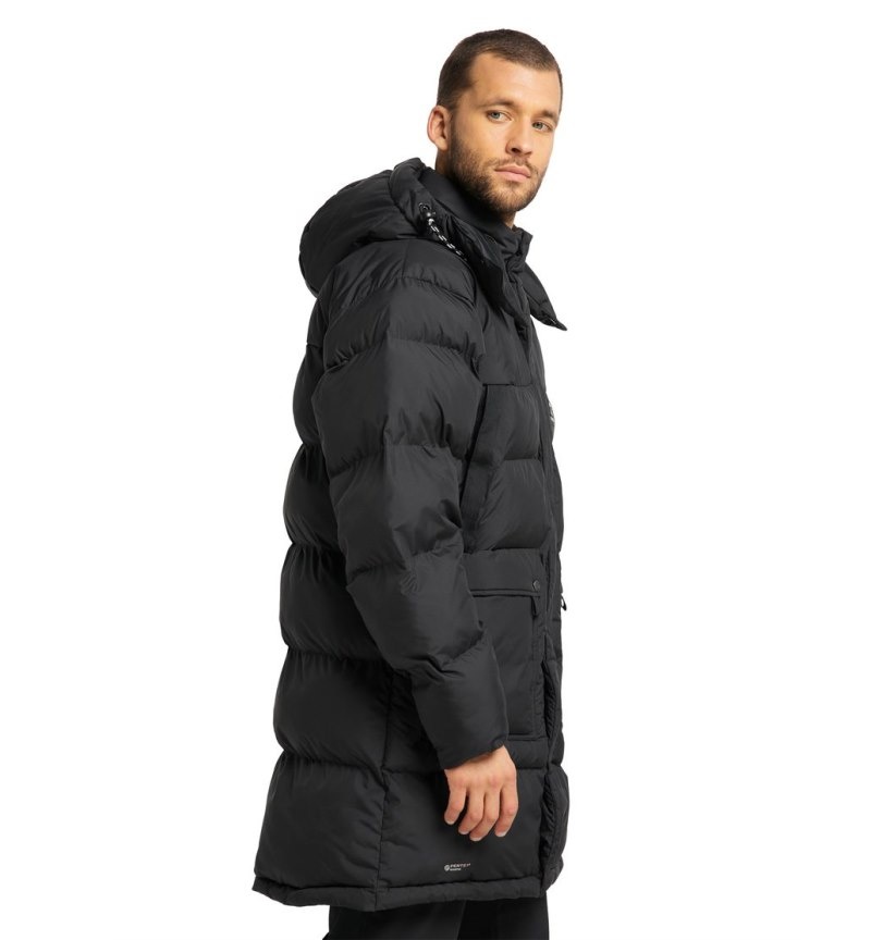 Men's Haglöfs Floda Mimic Parka Insulated Jackets Black Canada | YM98-927