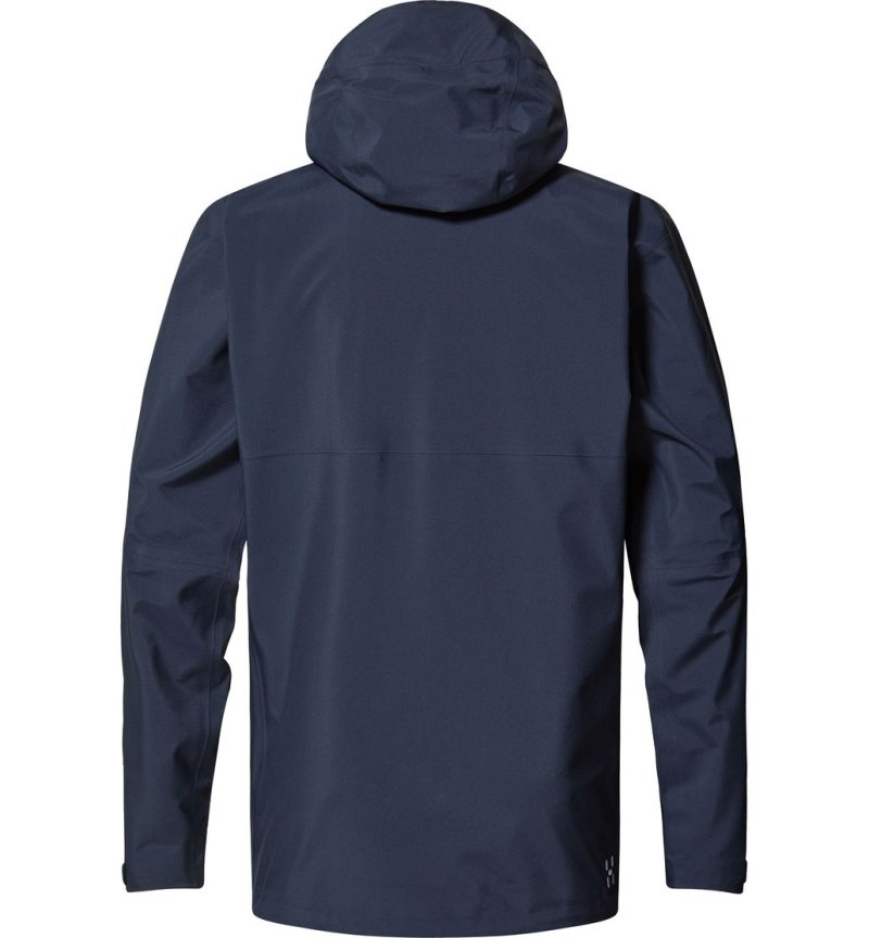 Men's Haglöfs Front Proof Jacket Windbreaker Blue Canada | PB43-451