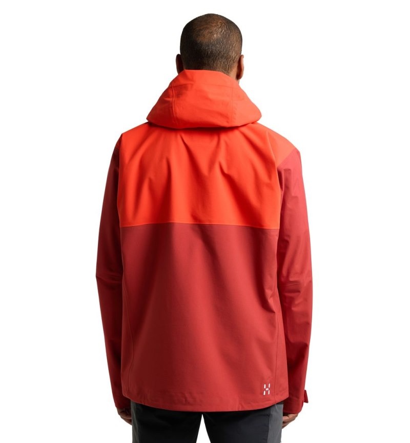 Men's Haglöfs Front Proof Jacket Windbreaker Habanero Canada | XR42-598