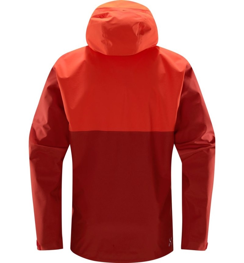 Men's Haglöfs Front Proof Jacket Windbreaker Habanero Canada | XR42-598