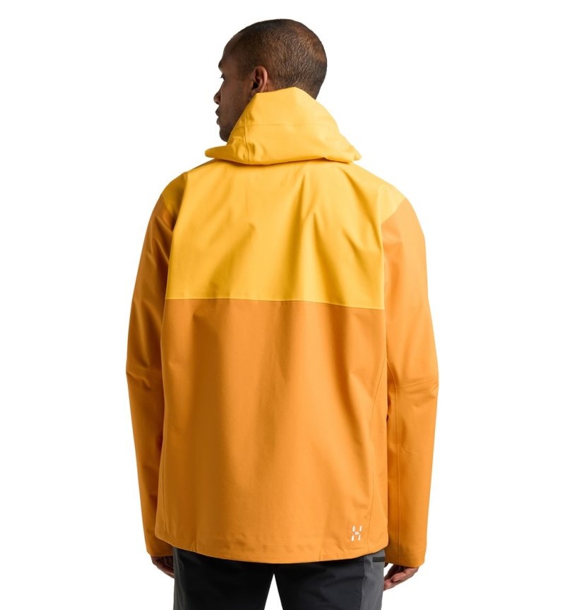 Men's Haglöfs Front Proof Jacket Windbreaker Yellow / Yellow Canada | DA50-069