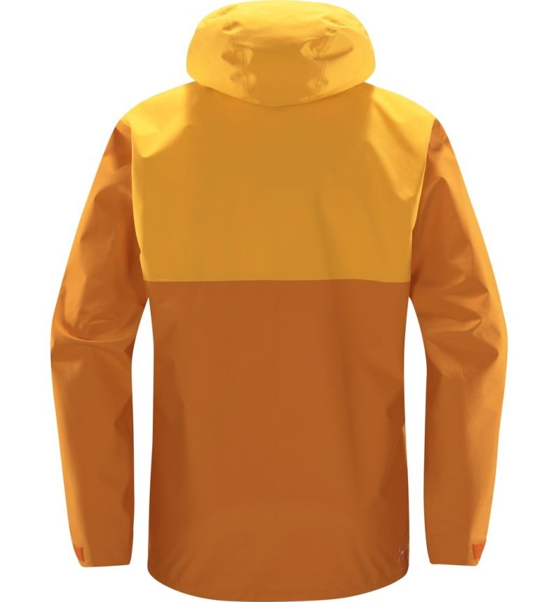 Men's Haglöfs Front Proof Jacket Windbreaker Yellow / Yellow Canada | DA50-069