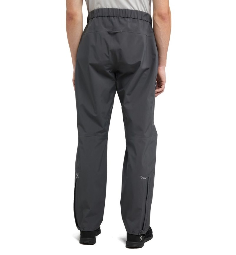 Men's Haglöfs Front Proof Pant Waterproof Trousers Magnetite Canada | LO35-200