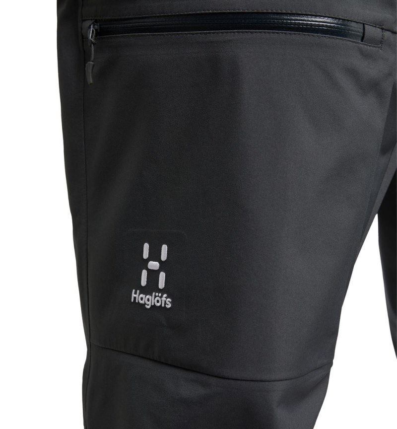 Men's Haglöfs Front Proof Pant Waterproof Trousers Magnetite Canada | LO35-200