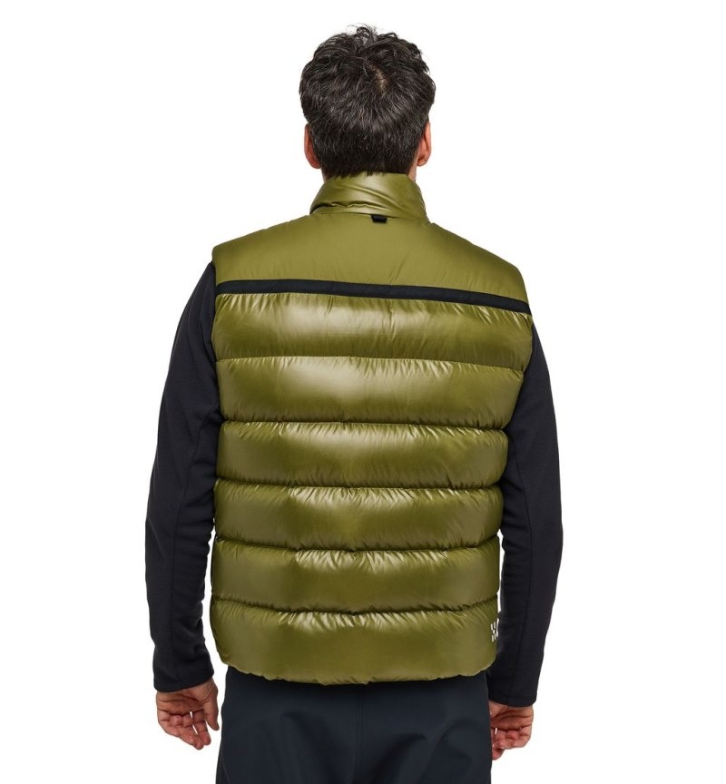 Men's Haglöfs Funäs Down Vest Insulated Jackets Olive Green Canada | DT24-752