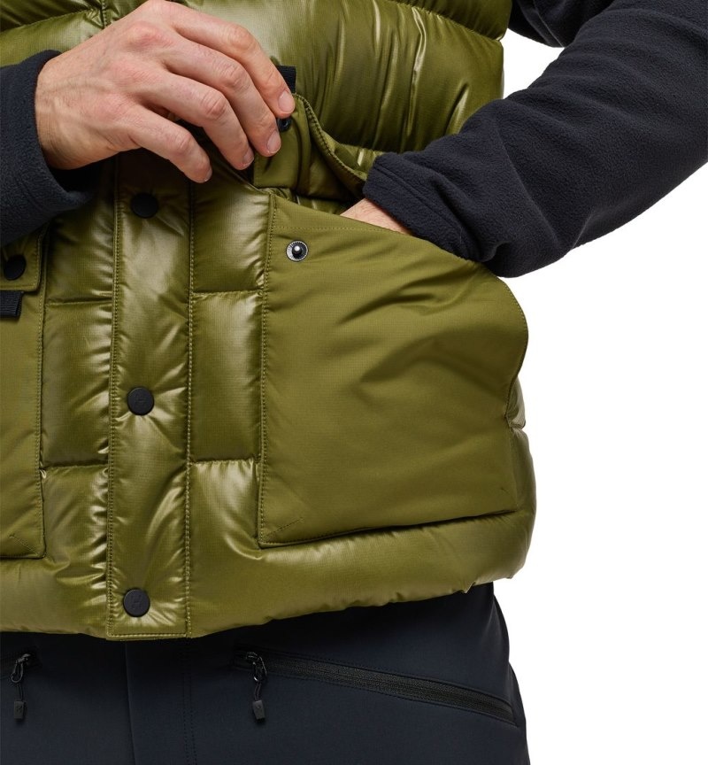 Men's Haglöfs Funäs Down Vest Insulated Jackets Olive Green Canada | DT24-752