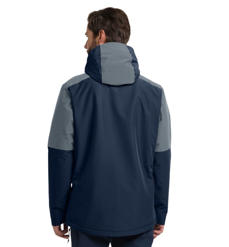 Men's Haglöfs Gondol Insulated Jacket Waterproof Jackets & Raincoats Blue / Blue Canada | FW87-718