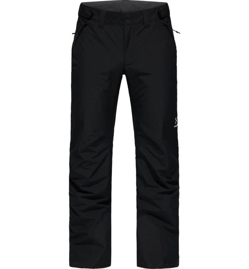 Men's Haglöfs Gondol Insulated Pant Windproof Trousers Black Canada | NN56-638