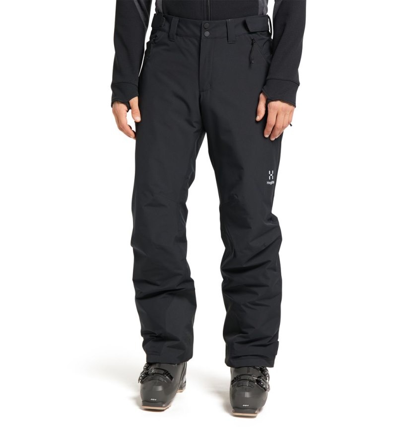 Men\'s Haglöfs Gondol Insulated Pant Windproof Trousers Black Canada | NN56-638