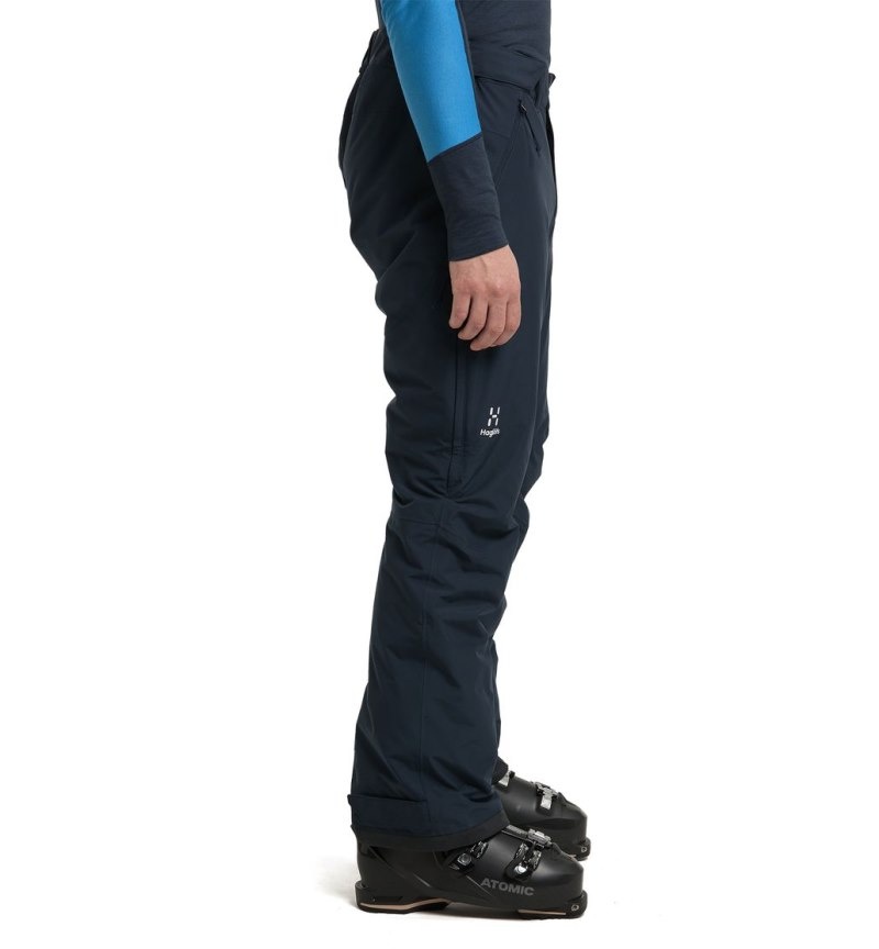 Men's Haglöfs Gondol Insulated Pant Windproof Trousers Blue Canada | FU58-232