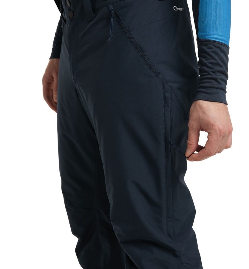 Men's Haglöfs Gondol Insulated Pant Windproof Trousers Blue Canada | FU58-232