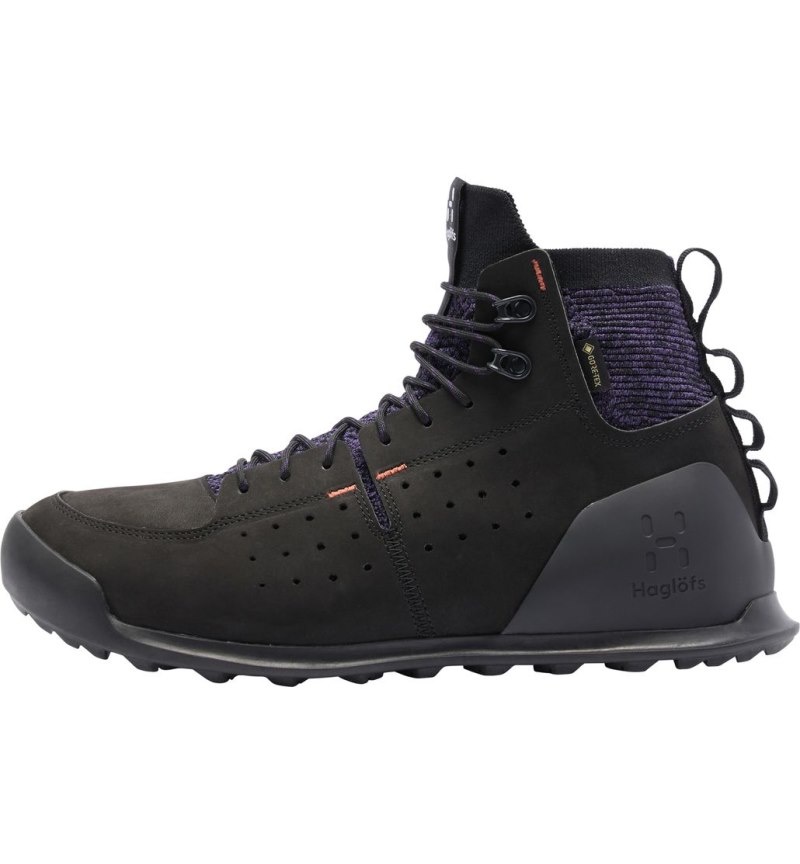 Men's Haglöfs Haglöfs Duality AT1 GTX Mid Hiking Shoes Black / Purple Canada | BS94-075