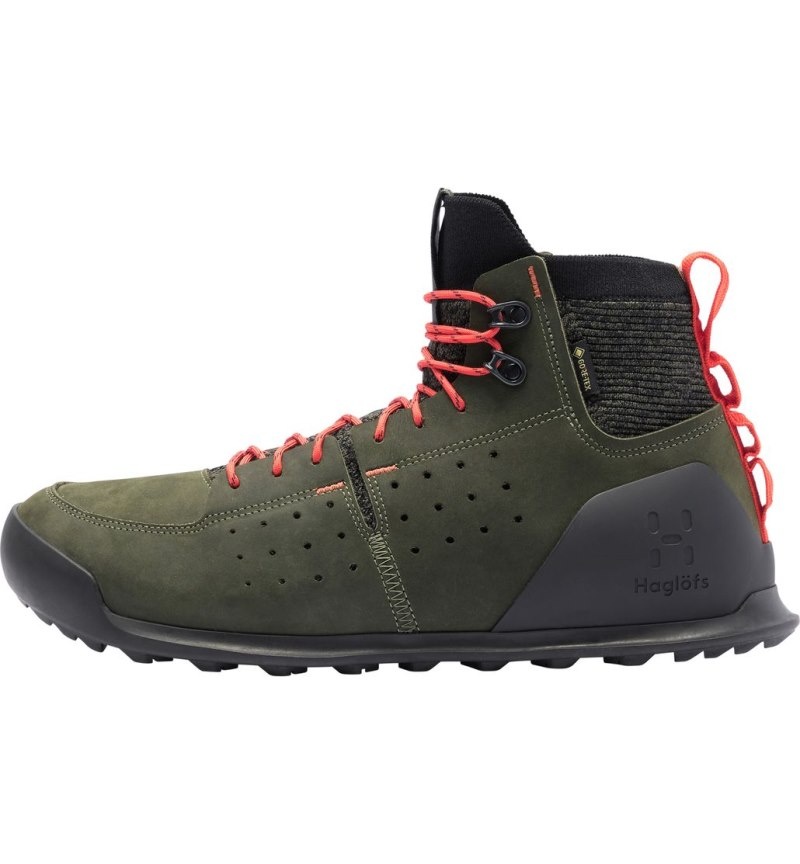 Men's Haglöfs Haglöfs Duality AT1 GTX Mid Hiking Shoes Deep Olive Canada | NZ98-339