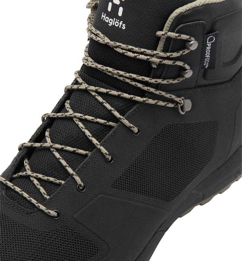 Men's Haglöfs Haglöfs L.I.M Proof Mid Hiking Shoes Black Canada | BF67-284