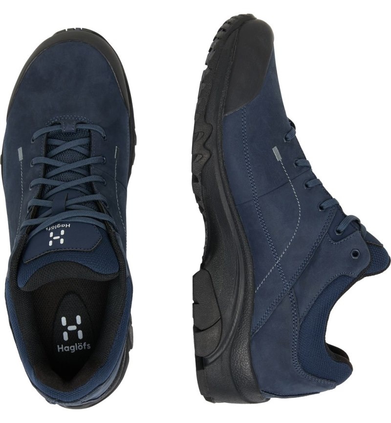 Men's Haglöfs Haglöfs Ridge GTX Low Hiking Shoes Blue / Black Canada | KI67-363