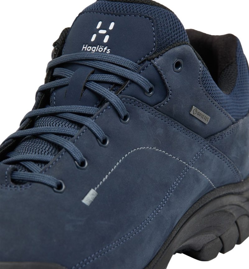 Men\'s Haglöfs Haglöfs Ridge GTX Low Hiking Shoes Blue / Black Canada | KI67-363