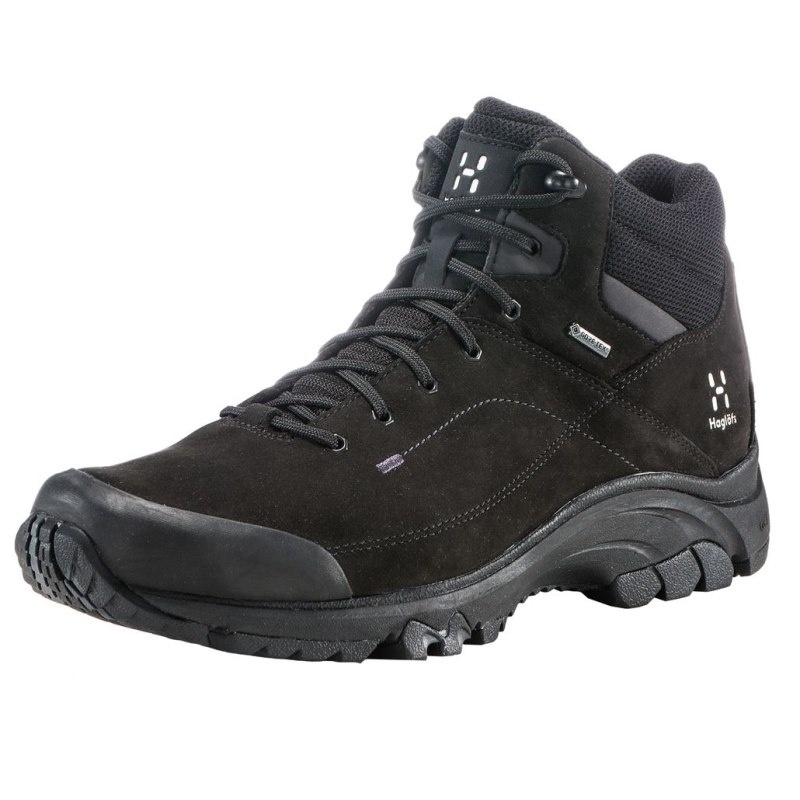 Men\'s Haglöfs Haglöfs Ridge GTX Mid Hiking Shoes Black Canada | JC43-727