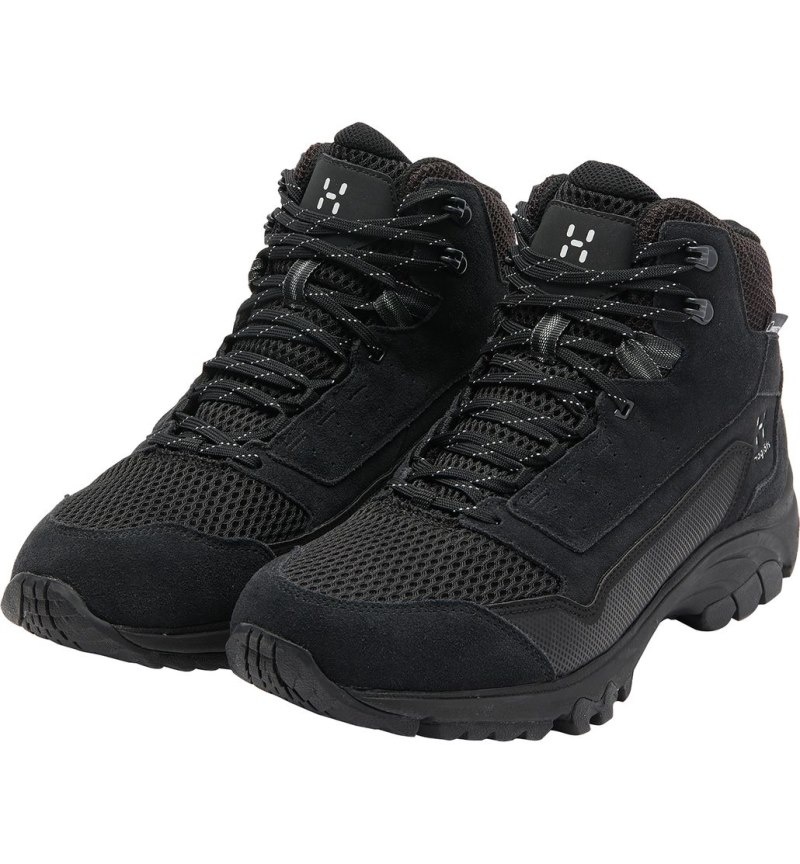 Men's Haglöfs Haglöfs Skuta Proof Mid Hiking Shoes Black Canada | PU82-573