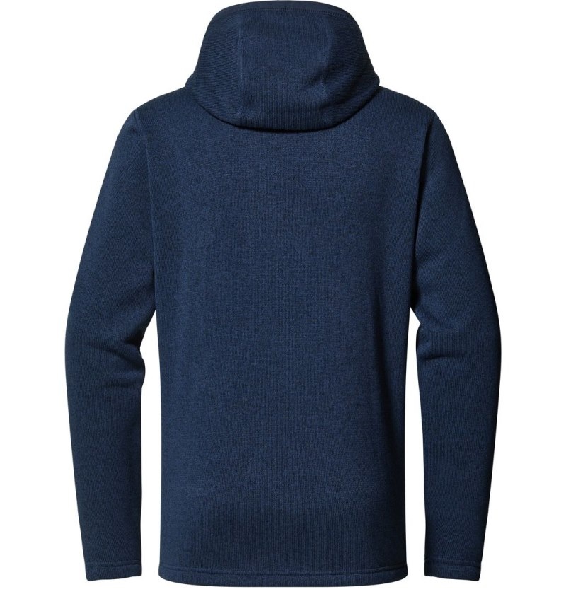 Men's Haglöfs Hede Mid Hood Fleece Jackets Blue Canada | GR54-844