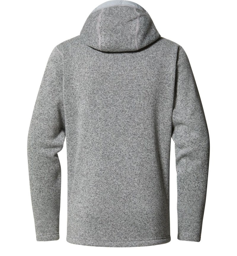 Men's Haglöfs Hede Mid Hood Fleece Jackets Concrete Canada | EW79-581