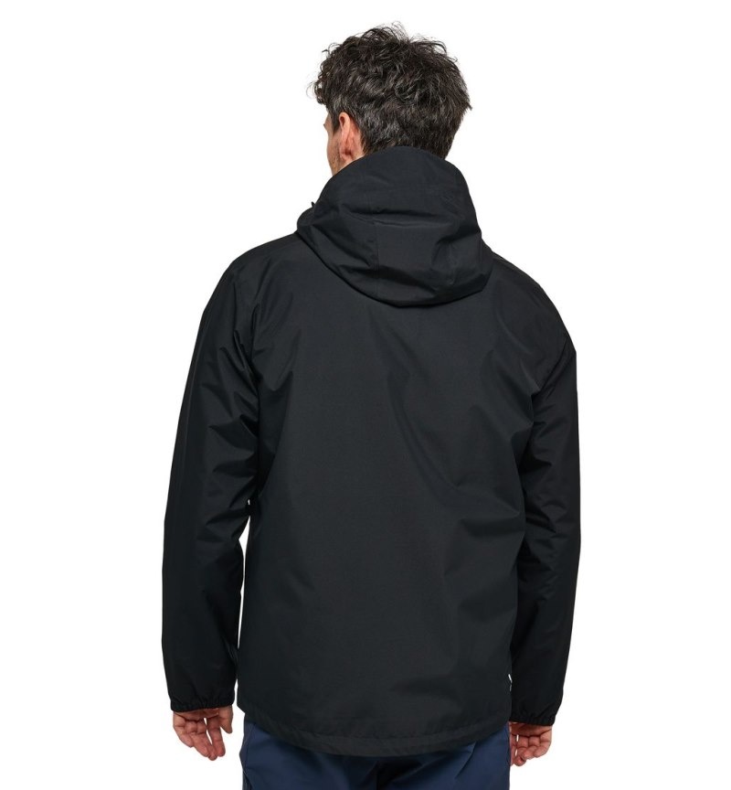 Men's Haglöfs Kaise GTX Jacket Windbreaker Black Canada | VZ77-423