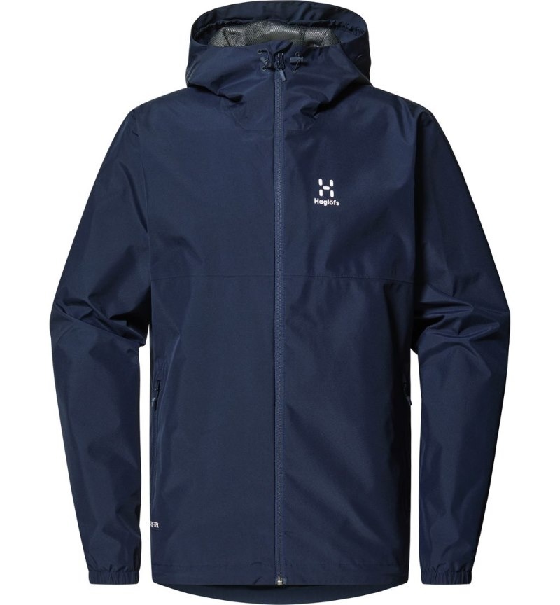 Men's Haglöfs Kaise GTX Jacket Windbreaker Blue Canada | QP09-611