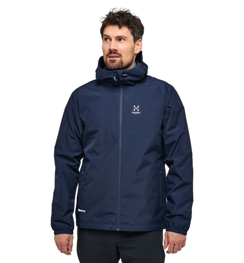 Men\'s Haglöfs Kaise GTX Jacket Windbreaker Blue Canada | QP09-611