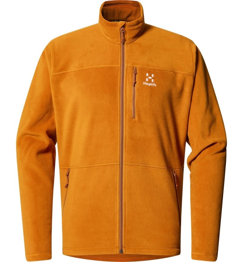 Men's Haglöfs Kaise Mid Jacket Fleece Jackets Golden Brown Canada | DS54-599