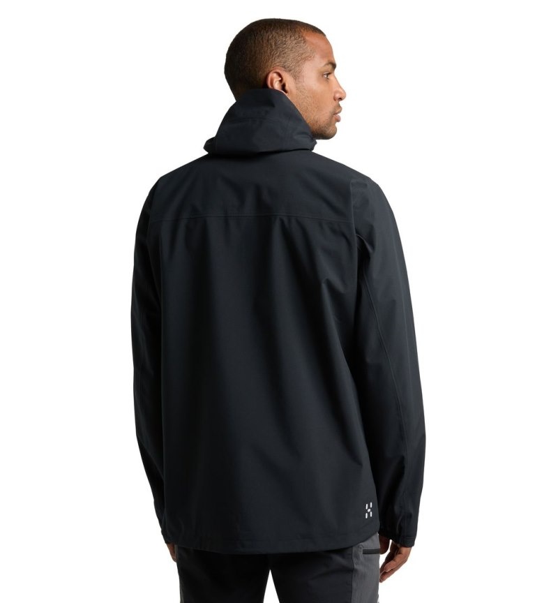 Men's Haglöfs Korp Proof Jacket Windbreaker Black Canada | YX28-987