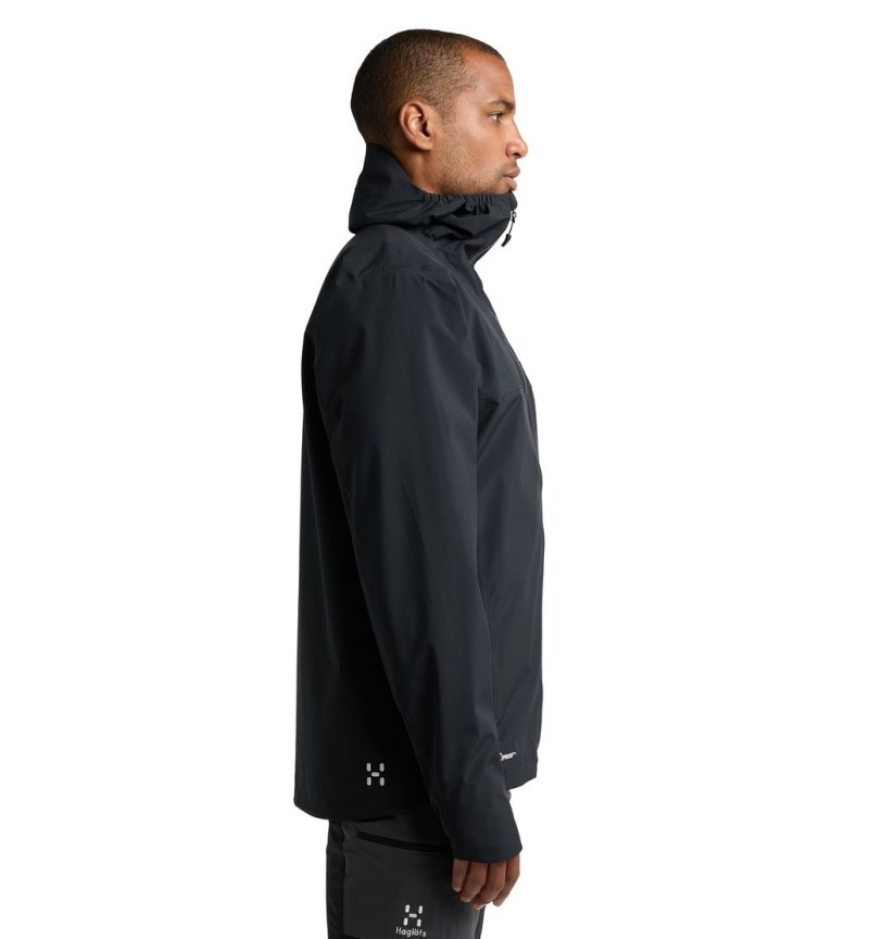 Men's Haglöfs Korp Proof Jacket Windbreaker Black Canada | YX28-987