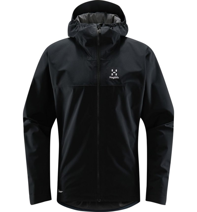 Men's Haglöfs Korp Proof Jacket Windbreaker Black Canada | YX28-987