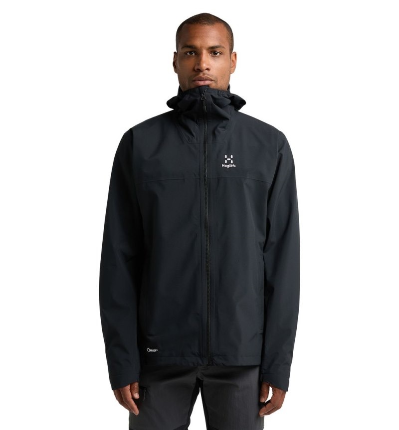 Men\'s Haglöfs Korp Proof Jacket Windbreaker Black Canada | YX28-987