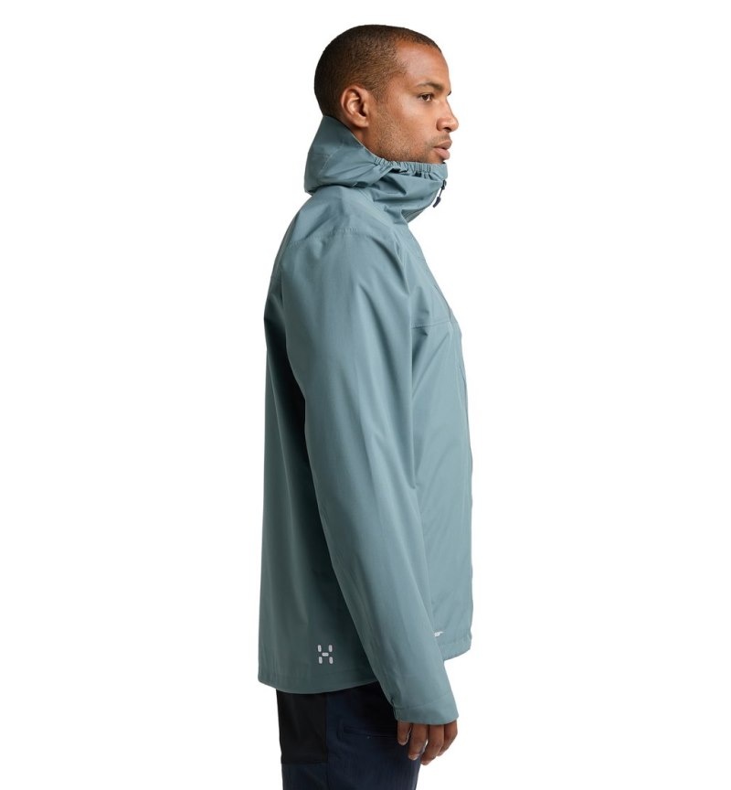 Men's Haglöfs Korp Proof Jacket Windbreaker Blue Canada | RB54-560