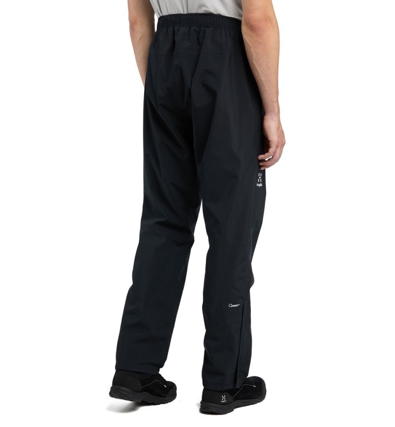 Men's Haglöfs Korp Proof Pant Waterproof Trousers Black Canada | ME90-045