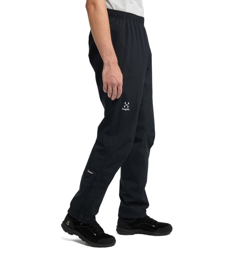 Men's Haglöfs Korp Proof Pant Waterproof Trousers Black Canada | ME90-045