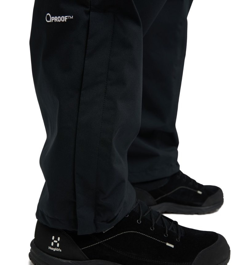 Men's Haglöfs Korp Proof Pant Waterproof Trousers Black Canada | ME90-045